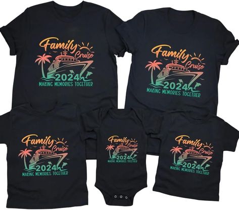 PRICES MAY VARY. Material: pure cotton, soft and comfortable. Design: Take your cruise ship travel to the next level with our holiday t-shirt. Perfect for exploring new destinations! Unique picture design, very beautiful. GREAT CHOICE:Show your family unity with our family holiday matching shirt. It's the perfect addition to any family outing.Take your cruise ship travel to the next level with our holiday t-shirt. Perfect for exploring new destinations! The perfect souvenir for any adventure! Oc Cruise Tshirts Family, Ship Travel, Family Unity, Family Cruise Shirts, Cruise Shirts, Shirts Plus Size, Shirt Making, Cruise Shirt, Family Cruise