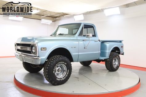 1969 Chevrolet K10 STEPSIDE Baja Trucks, 67 72 Chevy Truck, Chevy Vehicles, Classic Gmc, Vintage Chevrolet, Chevy Stepside, Chevy 4x4, 72 Chevy Truck, C10 Chevy Truck