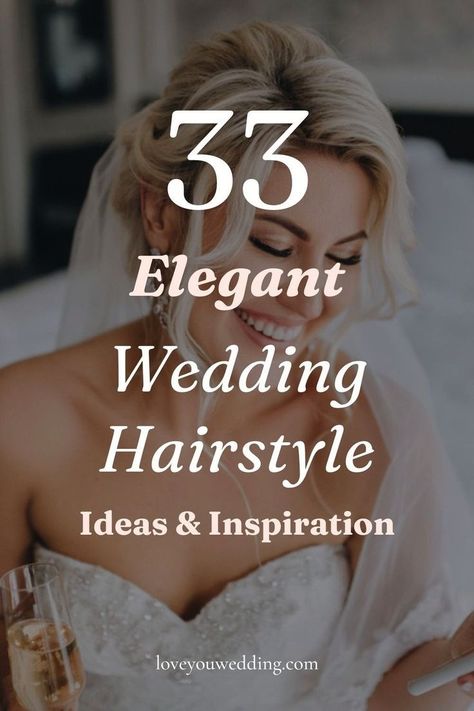 Are you getting ready to walk down the aisle? We’ve got you covered with 33 gorgeous, elegant wedding bridal hairstyles. From chic updos, half up half down, elegant short or long hairstyles, and more, we have the perfect bride hairstyle ideas for classic and elegant wedding beauty. Wedding Updos For Long Hair Bride, Wedding Hairstyles For Bride Half Up, Half Up Half Down Elegant, Elegant Wedding Hairstyles Half Up Half Down, Hairstyles Valentines Day, Bride Hair Half Up Half Down, Hairstyles Videos Tutorials, Bridal Hair Half Up With Veil, Hairstyles With Saree