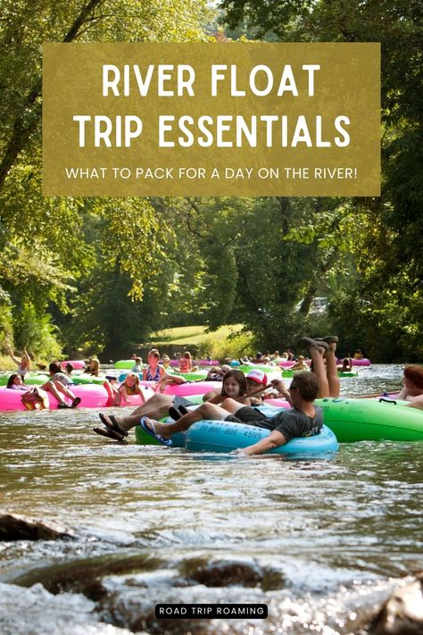 Planning a river float day trip can be a lot of fun! With beautiful scenery, the option to relax or be adventurous, and the possibility of seeing wildlife, it's no wonder that river floats are a popular summer activity. In this guide, we'll go over everything you need to know to plan the perfect river float day trip. Floating The River Outfits Summer, River Float Trip Essentials, River Floating Hacks, Float Trip Essentials, Camping Hiking Outfit, Camping Trip Packing List, River Float Trip, River Ideas, Trip Packing List