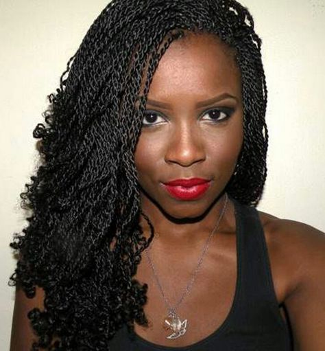 Senegalese Twists with curled ends Long Crochet Braids, Braids And Twist, Senegalese Twists, Braids And Twists, Twists Braids, Protective Hair, Black Hair Styles, Twist Braid, Braids Twist