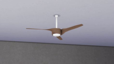 Curved Modern Ceiling Fan (Base Game) This started... - Illogical Sims' CC + Renders Sims 4 Ceiling, Celing Fan, Visual Lighting, Simple Tv, Sims 4 Studio, Half Walls, Living Etc, Wall Fan, Sleek Kitchen