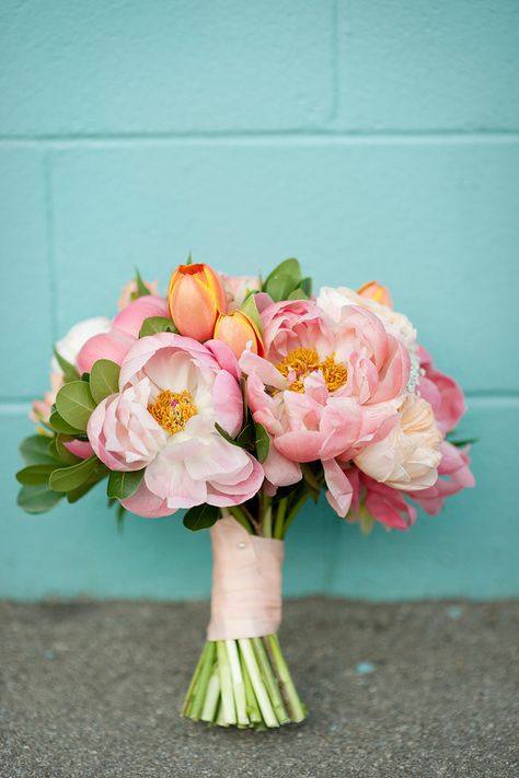 Bridal Bouquet Tulips Peonies, Peonies And Tulips Floral Arrangements, Peonies Tulips Bouquet, Peony And Tulip Bouquet, Peony Tulip Bouquet, Peonies And Tulips, Tulip Bridal Bouquet, Tulips Photo, Small Bridal Bouquets