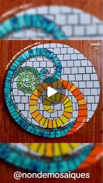 paso a paso de una espiral en mosaico July 11, On Instagram, Instagram