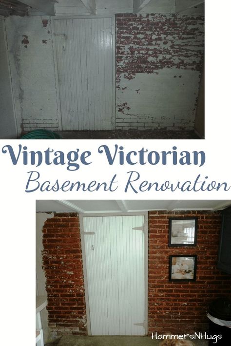 Victorian Basement, Diy Basement Decor, Creepy Basement, Victorian Home Renovation, Basement Craft Rooms, Victorian House Renovation, Old Basement, Victorian Renovation, Painted Concrete Floors