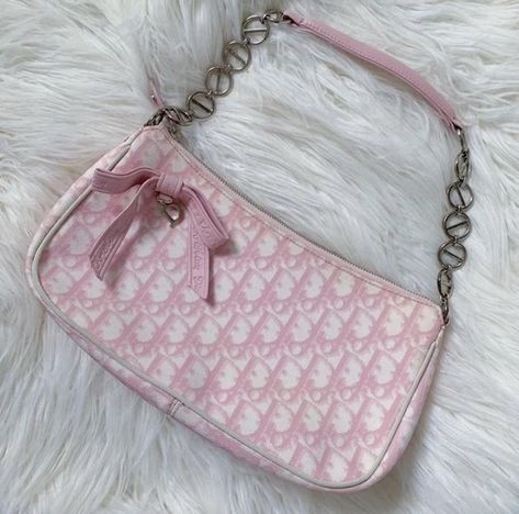 Dior Pink Monogram, Pink Gucci Bag, Dior Pink, Vintage Designer Bags, Bowler Bag, Luxury Bags Collection, Pink Lifestyle, The Early 2000s, Pink Monogram