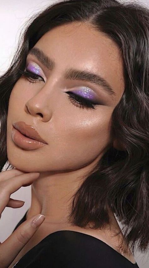 Purple Makeup Looks, Purple Eye Makeup, Purple Makeup, Purple Eyeshadow, Makeup Eye Looks, Glowing Makeup, Glamour Makeup, Eye Makeup Art, Baddie Makeup