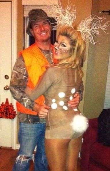 Deer and hunter couple costume Hunter Couple Costume, Deer And Hunter Couples Costume, Deer And Hunter, Halloween Couple Costumes, Hunter Costume, Diy Halloween Costume Ideas, Diy Couple, Halloween Costume Ideas For Couples, Deer Costume