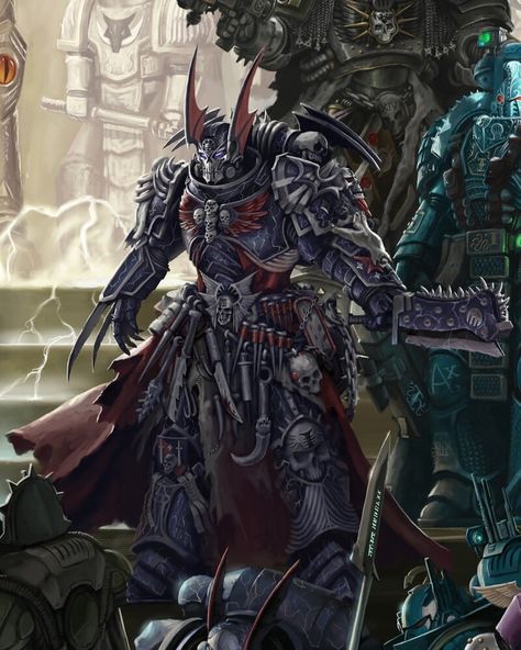 Loyalist Night Lords, Warhammer Night Lords, Night Lords 40k Art, Skaven 40k, Night Lords 40k, Konrad Curze, Warhammer Lore, Warhammer Marine, The Traitors