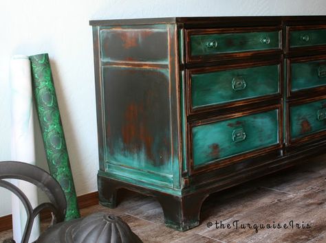 Distressed Dresser, Green Dresser, Dresser Furniture, Shabby Chic Dresser, White Dresser, Furniture Rehab, Distressed Furniture, Modern Dresser, Chalk Paint Furniture