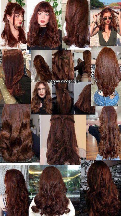 Red Hair Inspo, Brown Hair Looks, Brown Hair Inspo, Ginger Hair Color, Haircuts For Wavy Hair, Pretty Hair Color, Hair Color And Cut, Hair Dye Colors, Hair Inspiration Color