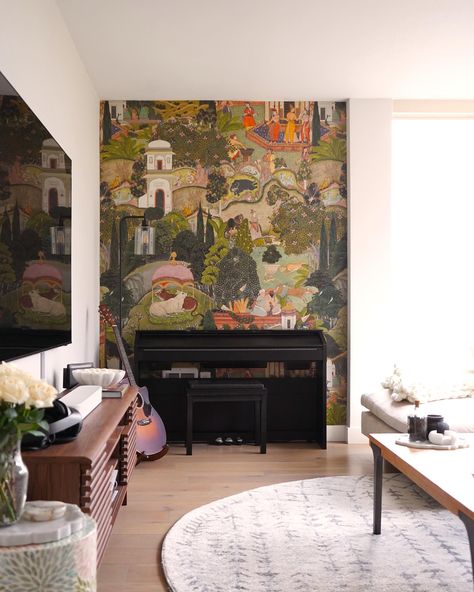 Reflecting and revisiting our bestselling Gardens of Jaipur wallpaper mural, as seen in our founder @soni_pictures home, @mehermakes February Heritage Home, and on our website, available this weekend for 10% off with the code WALLPAPER10 🪷 #apartmenttherapy #desihome #nycapartment #sanfranciscoliving #livingroomdecor #wallpapermural #wallmural Gardens Of Jaipur Wallpaper, Gardens Of Jaipur, Jaipur Wallpaper, Mural Ideas, Nyc Apartment, Wallpaper Mural, House Inspo, Apartment Therapy, Wall Mural