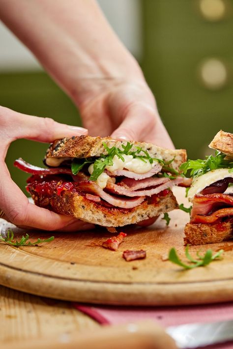 This brie, chilli jam and bacon sandwich, using our British bacon, is in our eyes the ultimate bacon sandwich recipe. We love this breakfast sandwich equally as much as a lunch idea or dinner! If you want new sandwich ideas, this loaded bacon and cheese toastie is perfect!

#bacon #britishbacon #baconsandwich #sandwich #breakfastsandwich #lunch #chillijam #brie #toastie Sandwich Ideas Breakfast, Bacon Sandwich Ideas, Brie Sandwich Recipes, Bacon And Brie, British Bacon, Bacon Sandwich Recipes, Sausage Sandwich Recipes, Christmas Sandwiches, Black Treacle