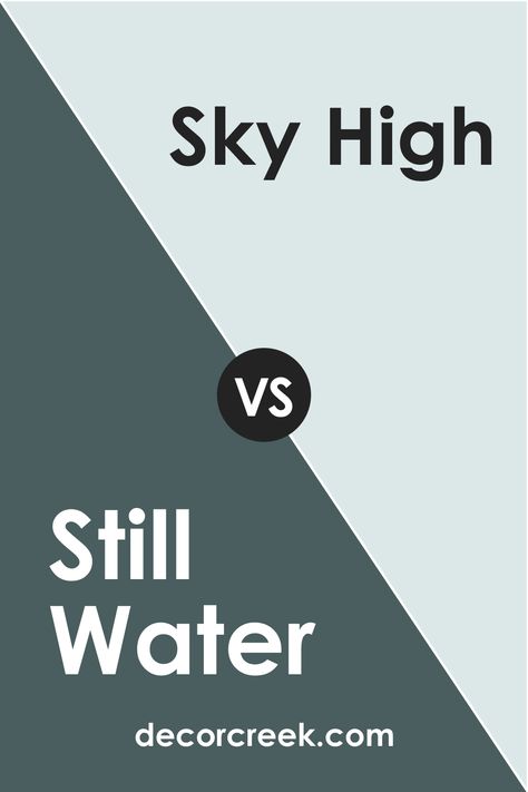 Still Water SW 6223 Paint Color by Sherwin Williams - DecorCreek Sw Still Water, Sw Topsail, Dark Paint Colors, Trim Colors, House Color Palettes, Sherwin Williams Paint Colors, Still Water, Coordinating Colors, Sky High