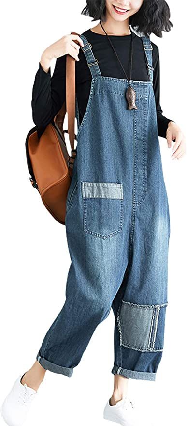 Baggy Overalls, Overalls Jumpsuit, Wide Leg Jumpsuits, Cute Overalls, Blue Clothing, Rompers Online, Pants Denim, Cotton Jumpsuit, Womens Winter