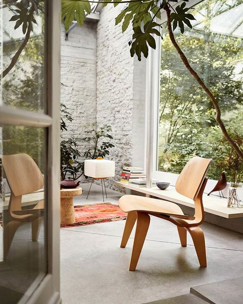 The small Lounge Chair Wood (LCW) is an iconic design by Charles and Ray Eames made out of moulded plywood. Pictured is a LCW in the wood… Eames Plywood Chair, Compact Lounge Chair, Small Lounge Chairs, Eames House, Small Lounge, Plywood Chair, Charles Ray, Isamu Noguchi, Eames Chairs