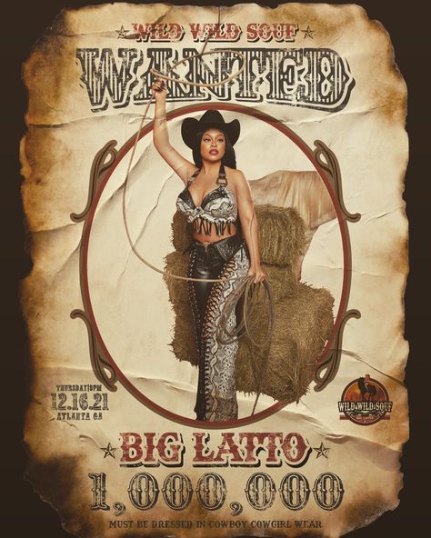 BIG LATTO 🎰 on Twitter: "Welcome to the WILD WILD SOUF 🤠🐎 My official bday party 12/16!!! Dress code mandatory!!!… " Latto Birthday, Last Hoedown, Black Rodeo, Not My First Rodeo, Big Latto, My First Rodeo, Country Style Outfits, First Rodeo, Cowboy Party