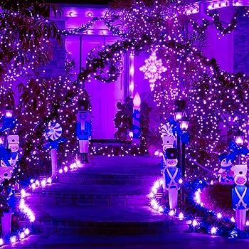 Christmas Purple Aesthetic, Purple Christmas Aesthetic, Wedding Yard, Discord Ideas, Purple Christmas Lights, Christmas Tree Wedding, Christmas Aesthetics, Christmas Purple, Dream Christmas