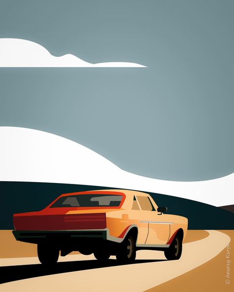 Illustration Mustangs in desert Mustang Painting Canvas Easy, Mustang Illustration, Hawaii Illustration, Easy Illustration, Paint Station, Desert Drawing, Art Deco Illustration, Canvas Painting Tutorials, Desert Sunset