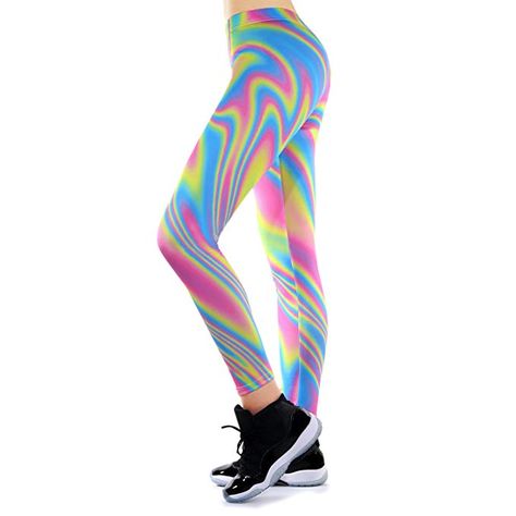 Amazon.com: Comfy Pants Women's Ultra Soft Irregular Rainbow Printed Elastic High Waist Tights Leggings (XL): Clothing Galaxy Leggings, Elastic Leggings, Rainbow Outfit, Comfortable Leggings, Running Pants, Comfy Pants, Rainbow Flag, Womens Tights, Rainbow Print