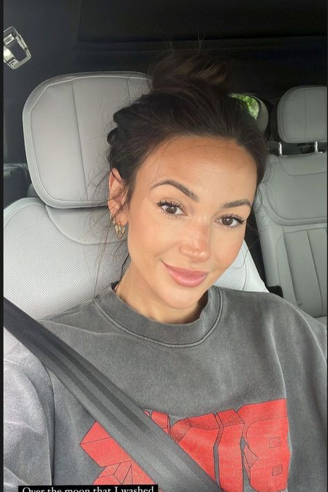 Michelle Keegan Hair, Michelle Keegan Style, Selfie Backdrop, Wedding Selfie, Rhinoplasty Nose Jobs, Mark Wright, Car Selfie, Ibiza Wedding, Michelle Keegan