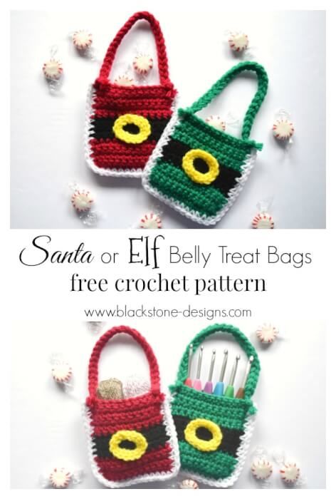 Santa-or-Elf-Belly-pin - Blackstone Designs Crochet Patterns Bag Free Crochet Pattern, Crocheted Christmas, Crochet Christmas Gifts, Crochet Shell Stitch, Crochet Xmas, Santa Elf, Crochet Christmas Decorations, Crochet Ornaments, Holiday Crochet