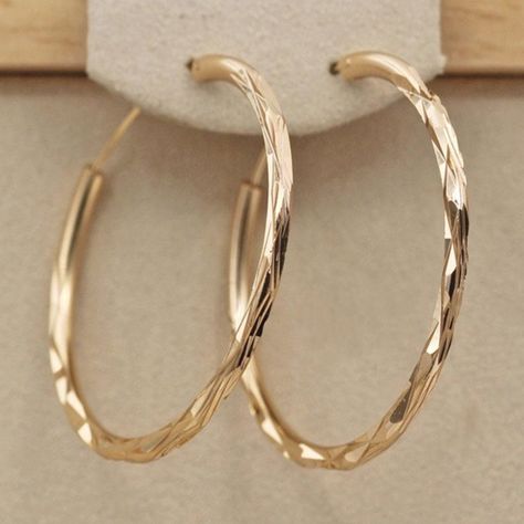 Faster shipping. Better service Simple Hoop Earrings, Unusual Earrings, Alloy Earrings, Classic Jewelry, Girls Earrings, Circle Earrings, Jewelry Earrings Hoops, Gold Hoop, Gold Hoop Earrings