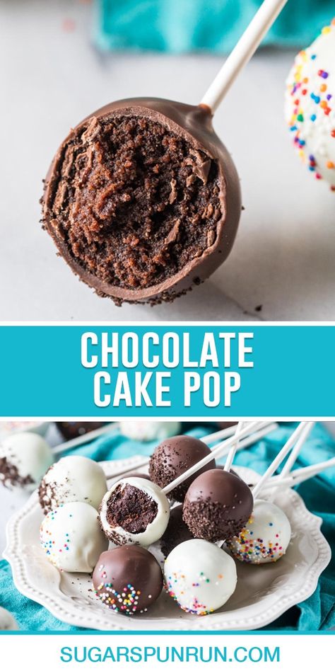 These rich, fudgy Chocolate Cake Pops are the perfect one-bite dessert! My 100% from-scratch recipe uses just one cake pan and makes enough to share. Recipe includes a how-to video! Starbucks Chocolate Cake Pops, Starbucks Chocolate Cake, Cake Pops Recipe From Scratch, Chocolate Cake Pops Recipe, Chocolate Cake Pop, Fudgy Chocolate Cake, Starbucks Chocolate, Cake Pop Recipe Easy, Fudgy Cake