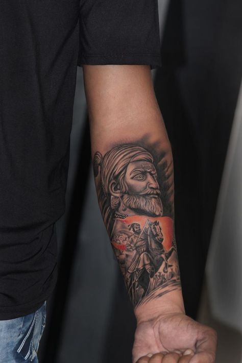 Shivaji Maharaj Tattoo Design, Chatrapati Shivaji Maharaj Tattoo, God Balaji Hd Wallpapers, Shivaji Maharaj Tattoo, Best Tatto, Chatrapati Shivaji Maharaj, Hanuman Tattoo, Chatrapati Shivaji, M Tattoos