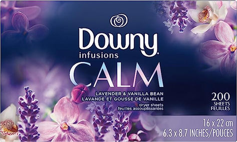 Amazon.com: Downy Infusions Dryer Sheets Laundry Fabric Softener, Calm Scent, Lavender & Vanilla Bean, 200 Count : Health & Household Downy Dryer Sheets, Downy Infusions, Laundry Fabric Softener, Downy Fabric Softener, Lavender And Vanilla, Fabric Softener Sheets, Liquid Fabric Softener, Scent Booster, Lavender Vanilla