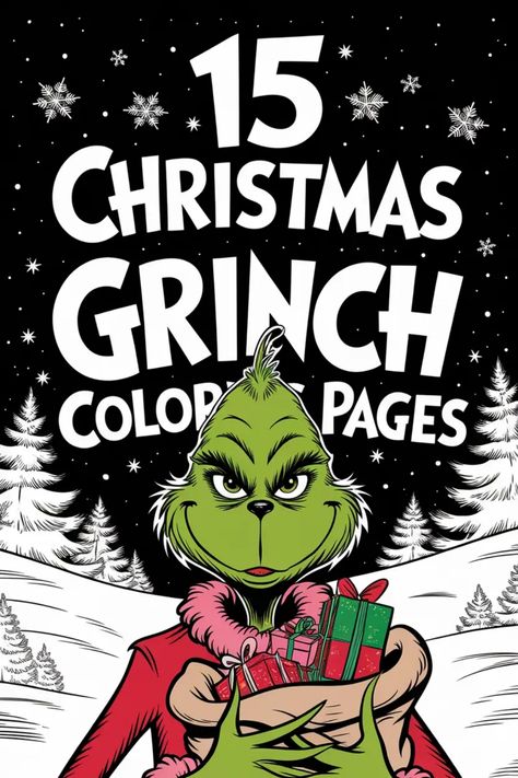 Unlock your creativity with 15 Christmas Grinch coloring pages that promise festive fun—discover tips to make your artwork shine even brighter! Home Alone Coloring Pages, Grinch Coloring Pages Free Printable, Christmas Game Ideas, Grinch Coloring Pages, Snowman Coloring Pages, Dr Seuss Grinch, Free Christmas Coloring Pages, Love Articles, Santa Pictures