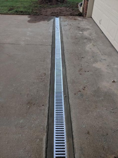 Driveway Drain, Moore Oklahoma, Storm Water Drain, French Drain Installation, French Drains, Surface Drainage, Drain Design, Channel Drain, Lawton Oklahoma