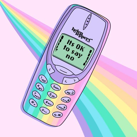 #nokia3310 #90sfashion #90sstyle #00svibes #retrophone #retroillustration #pastelpinkaesthetic #pastelaesthetic #illustrator #digitalillustration #rainbowart #graphicdesign #graphicdesigner #procreateillustration #logodesigner 90s Illustration, Tumblr Transparents, Nokia 3310, 90s Pop Culture, Retro Tech, Cute Website, Fancy Cats, Pottery Painting Designs, Tech Art