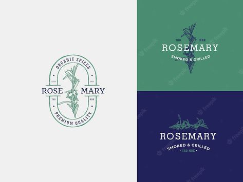 Rosemary Logo, Picture Borders, Logo Nature, Draw Logo, Medical Background, Billboard Design, Handwritten Script Font, Hand Drawn Logo, Hand Draw