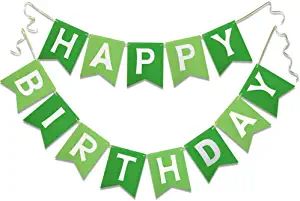 Amazon.com: Green Happy Birthday Banner Greenery Theme Birthday Party Supplies Signs for Birthday Garland Nursery Hanging Decoration 13pcs : Office Products Green Happy Birthday, Starbucks Party, Garland Nursery, Birthday Garland, Happy Birthday Posters, Party Bunting, First Birthday Decorations, Theme Birthday Party, Blue Birthday