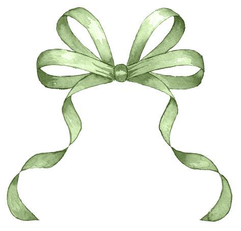 Astoria Greengrass, Bow Sticker, Bow Drawing, Fashion Coquette, Green Cottage, Ribbon Sewing, Sewing Fashion, Green Bows, Art Inspo