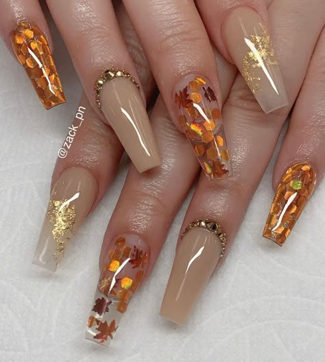 Ongles Beiges, Orange Nail, November Nails, Fall Gel Nails, Cute Nails For Fall, Her Nails, Fall Acrylic Nails, Thanksgiving Nails, Acrylic Nails Coffin Short