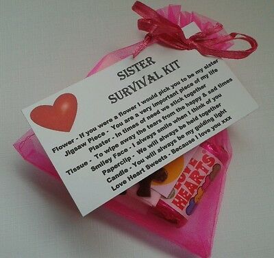 21st Birthday Survival Kit, Sister Survival Kit, Sister Poems Birthday, Retirement Survival Kit, Festival Survival Kit, Birthday Survival Kit, Card For Sister, Survival Kit Gifts, Survival Kit For Teachers