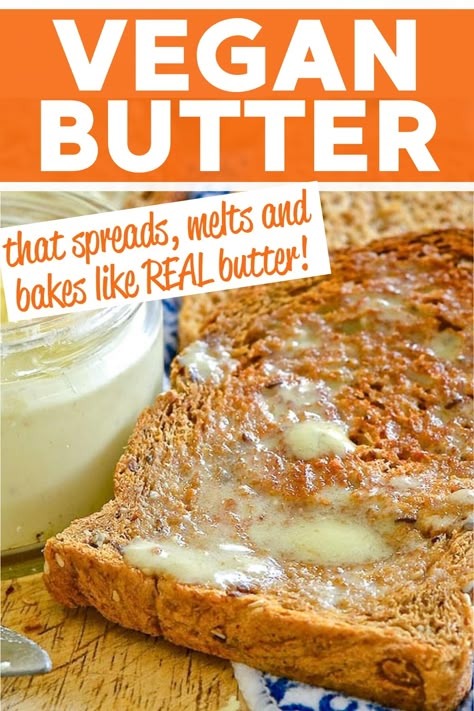 Vegan Substitutes, Vegan Cheese Recipes, Simple Pantry, Vegan Sauces, Homemade Butter, Vegan Condiments, Butter Recipe, Vegan Foods, Vegan Butter