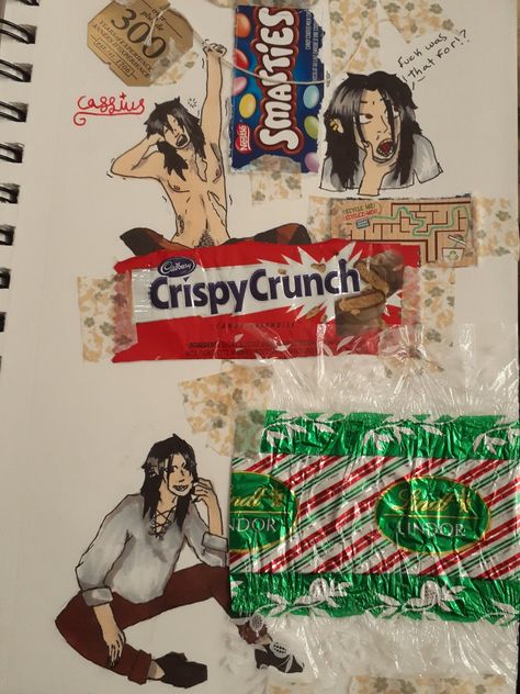 Crunchy. Vampire. Drawing. Sketchbook page. Crunchy Sketchbook, Candy Wrappers, Sketchbook Journaling, Book Page, Book Pages, Journal Ideas, Sketch Book, Sketch, Candy