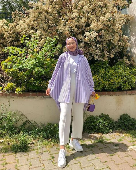 Outfit Hijab Casual, Hijab Fashion Summer, Modest Casual Outfits, Stile Hijab, Stylish Hijab, Modest Fashion Hijab, Muslim Outfits Casual, Hijabi Fashion Casual, Modest Dresses Casual