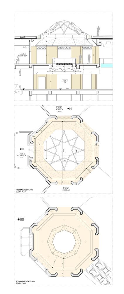 Gallery of Marmara University Faculty of Theology Mosque / Hassa Architecture Engineering Co. - 30 Goa Architecture, Architecture Columns, Event Venue Design, Turkish Architecture, Mosque Design, Perspective Drawing Architecture, Architecture Engineering, Basement Floor Plans, Modern Classroom