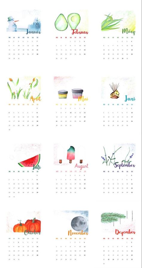 Creative Calendar, 달력 디자인, Unique Calendar, Cute Calendar, Calendar 2018, Monthly Planner Printable, Diy Calendar, Daily Planner Pages, Printable Calendar Template