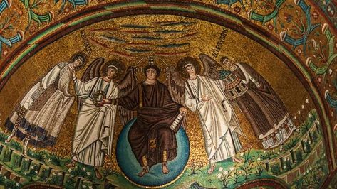 Basilica Of San Vitale, Ravenna Mosaics, Chi Rho, Byzantine Mosaic, Byzantine Empire, Custom Mosaic, Mosaic Artwork, Handmade Mosaic, Religious Art