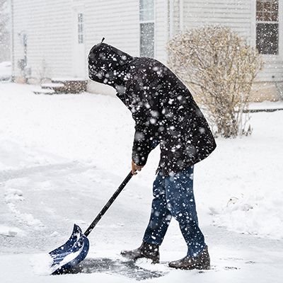 Homeowner shoveling snow. Mini Emergency Kit, Emergency Preparedness Items, Snow Removal Equipment, Freezing Rain, Emergency Survival Kit, Shoveling Snow, Severe Storms, Portable Generator, Portable Radio