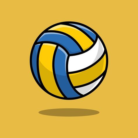 Volleyball Illustration Art, Volleyball Ball Drawing, Volleyball Animation, Haikyuu Ball, Volleyball Drawings, Volleyball Cartoon, 2024 Bingo, Cartoon Volleyball, Volleyball Vector