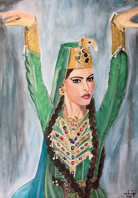 #Art #GeorgianDancer #Georgian #Artist #Watercolor #Drawing #Painting Georgian Art Paintings, Georgian Drawing, Georgia Drawing, Azerbaijan Art, Georgian Dance, Georgian Art, Dancing Drawing, Dancer Drawing, Canvas Bag Diy