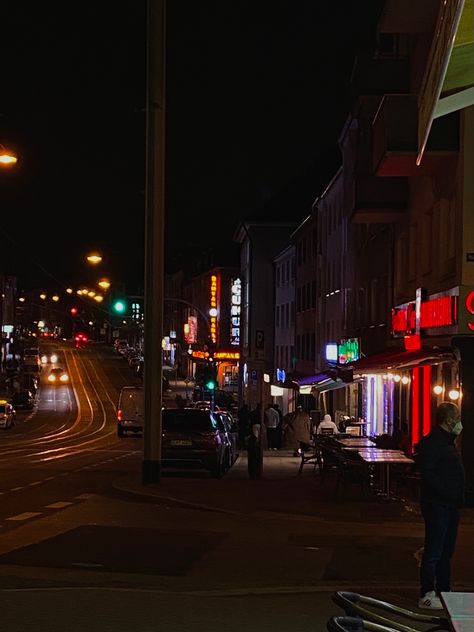 Essen Deutschland German City night out streets lights cars Essen Germany City, The Paper Kites, German City, Fake Acc, City Night, Kites, Editing Background, Night City, Street Light