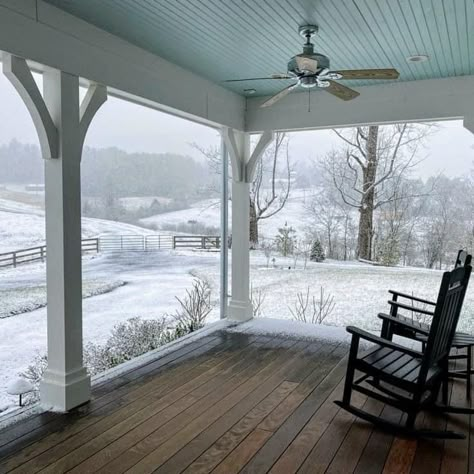 Winter Scenery, Winter Vibes, Humble Abode, Winter Aesthetic, Dream Home Design, Farm Life, Country Life, Rocking Chair, House Inspo