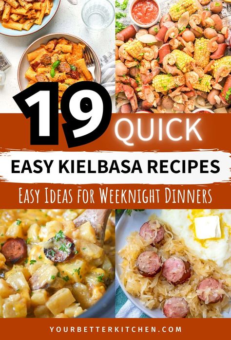 Dive into the smoky flavors of these smoked sausage skillet recipes are easy kielbasa recipes. Quick, easy, and bursting with taste, these meals combine kielbasa with fresh vegetables for a complete dinner solution. Ideal for a last-minute meal that's both satisfying and simple to clean up. Smoked Sausage Recipes Dairy Free, Meals With Polish Sausage Kielbasa, Dinner Ideas Using Smoked Sausage, Recipes With Kielbasa Healthy, Kielbasa Recipes High Protein, What To Make With Kielbasa Sausage, What To Do With Kielbasa, Quick Kielbasa Dinner Ideas, Skinless Smoked Sausage Recipes